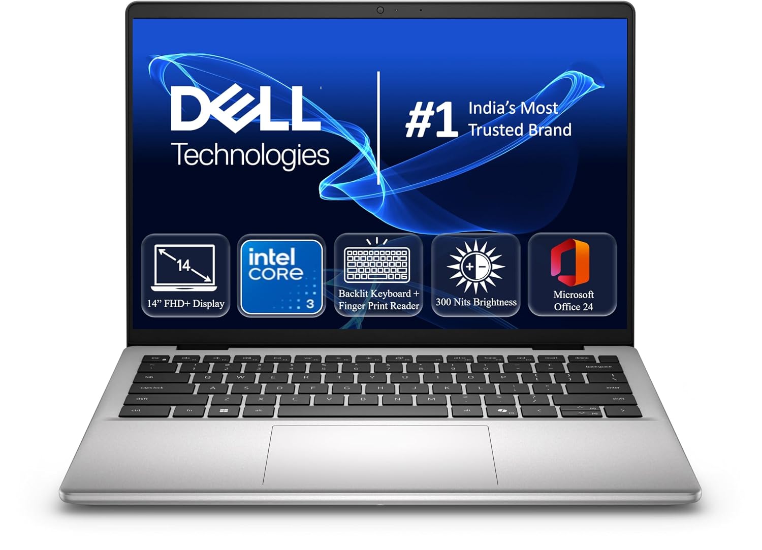 DELL 14 Inspiron Intel Core 3 100U - (8 GB DDR5/512 GB SSD/Windows 11 Home) 14 DC14250 Thin and Light Laptop (14.0 inch, Platinum Silver, With MS Office) product image